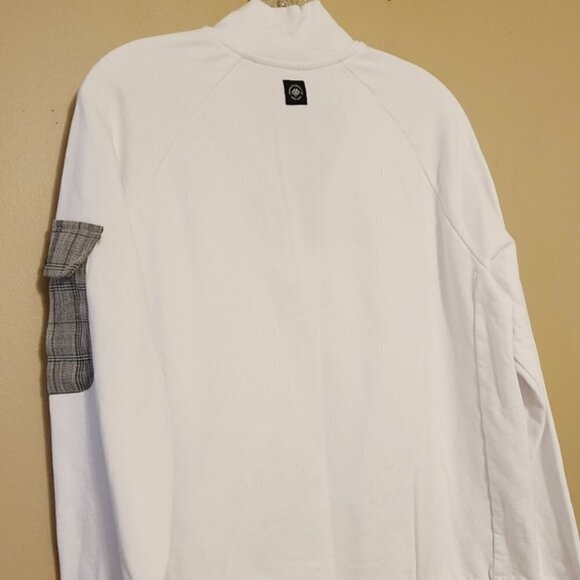 Brooklyn Supply Co. | Men's Retro White Quarter Zip Pullover (Size Small) - Picture 15 of 16